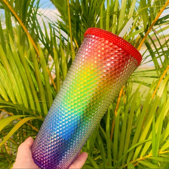 Starbucks China Pride Rainbow Diamond Studded Tumbler Cold Cup 24oz New Overseas - Picture 8 of 15